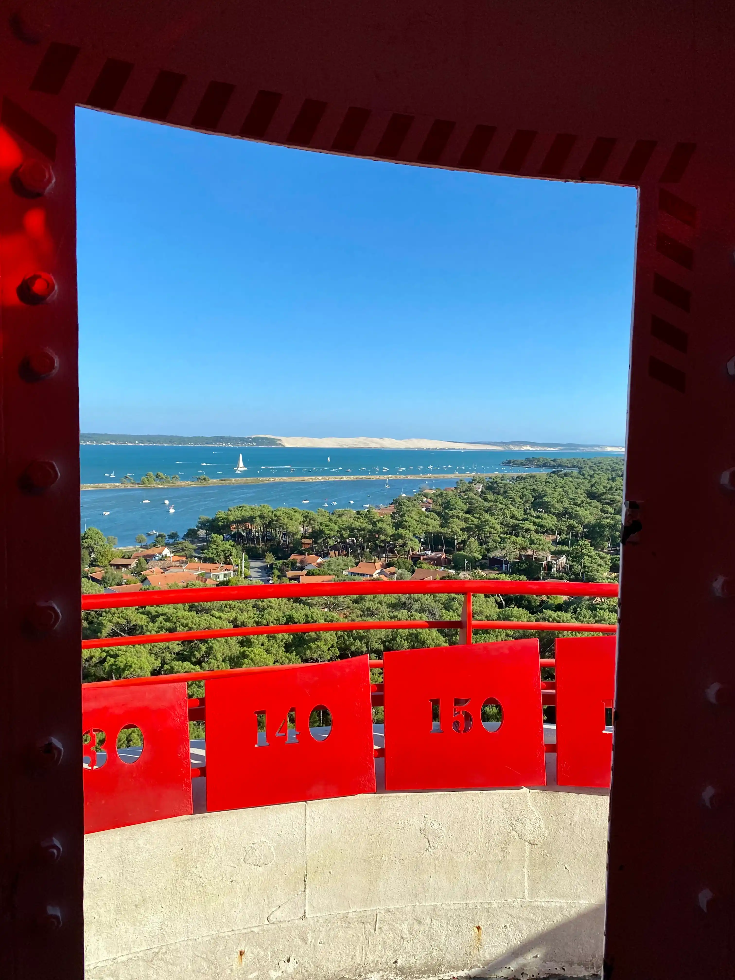 Vue sur la dune du Pilat depuis la cabine du phare du Cap-Ferret